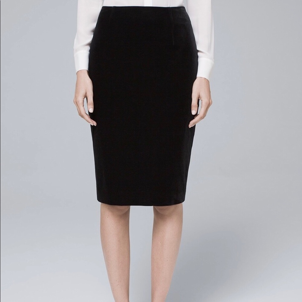 NWT WHBM Velour midi pencil skirt - Picture 1 of 7